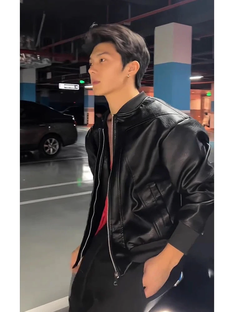 

Мужская куртка из искусственной кожи American Decision, осенне-зимняя, модная, брендовая, для мотоциклистов, стеганая, водонепроницаемая