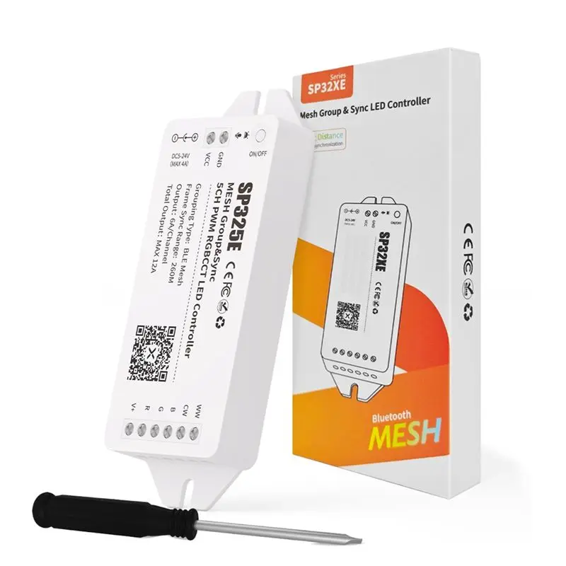 

Контроллер светодиодных лент BOFO SP325E MESH для синхронного управления RGBCCT, синхронизация нескольких контроллеров