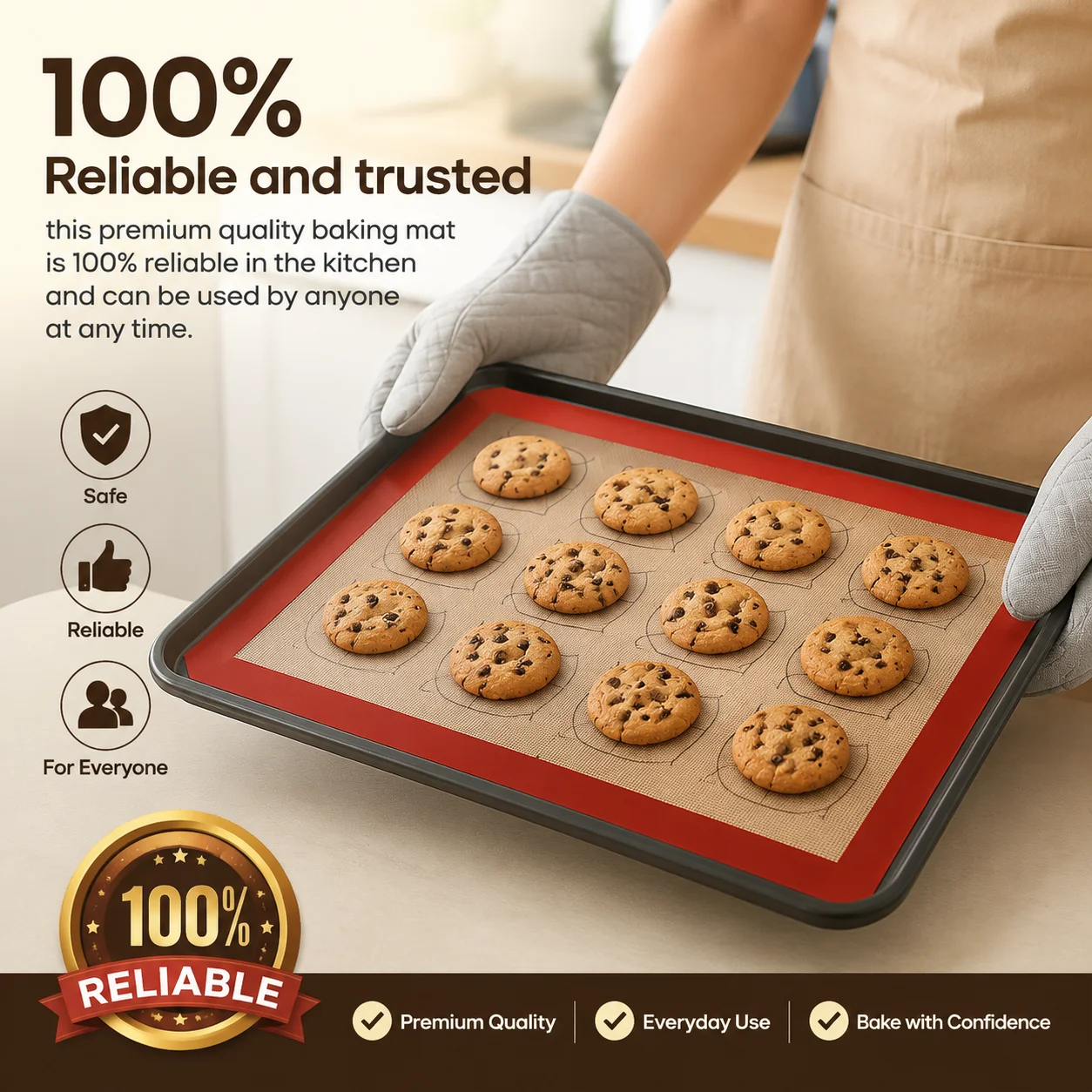 Baking Mats Silicone for Baking Sheets High-Temperature Fiberglass Pie Mat Silicon Mat for Counter Heat Resistant Kitchen Tool