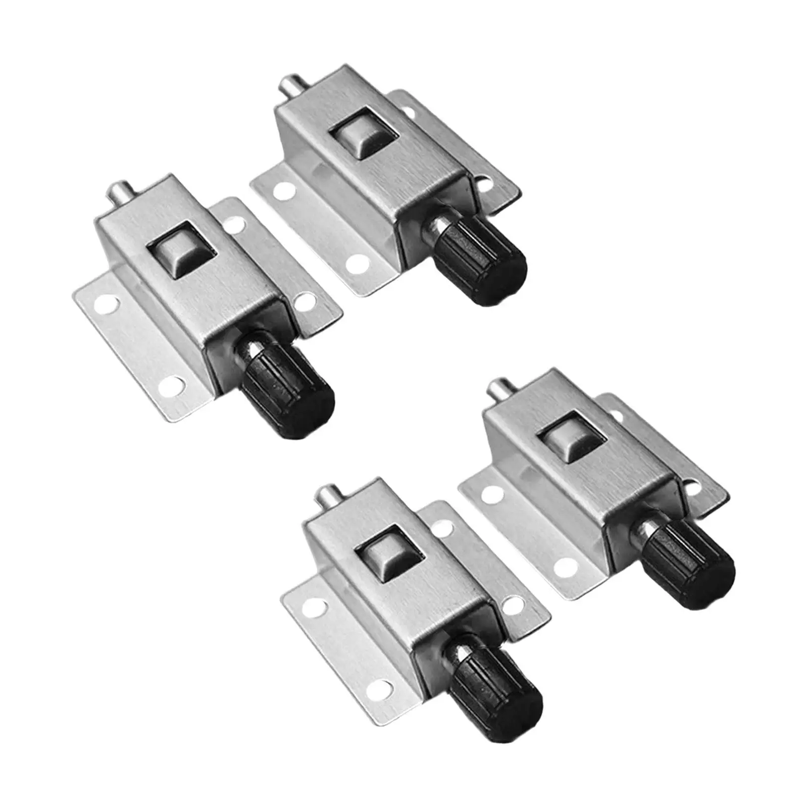 4Pcs Door Latch Barrel Bolts Spring Loaded Latch Automatic Gate Lock Tools Heavy Duty Window Locks for Indoor Home Toilet