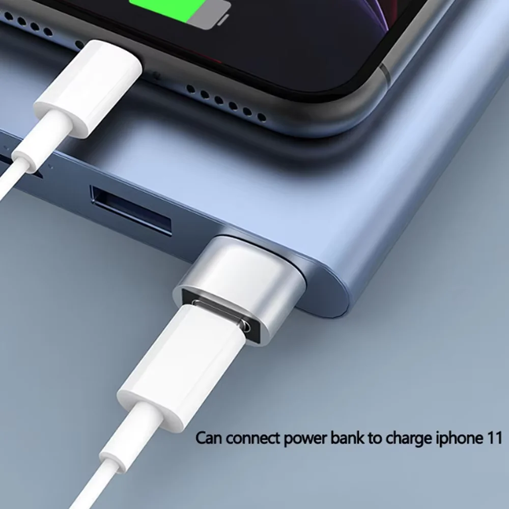 3-teiliges USB-C-auf-USB-A-Adapter-Set, Typ-C-Ladegerät, Netzteil für iPhone, Airpods, iPad Air, Samsung, Xiaomi, Redmi, Huawei, Honor. – Detail 5