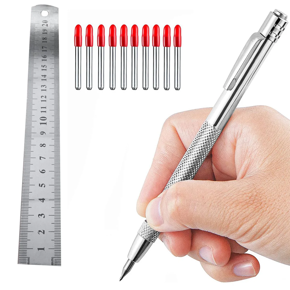 Metal Scribe, Replacement Marking Tip, Aluminium Engraving Pen for Glass/Ceramics/Metal Sheet