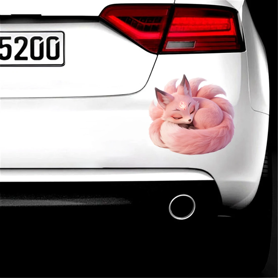 Three Ratels CD271 Cute pink fox cartoon stickers for home decoration car decals