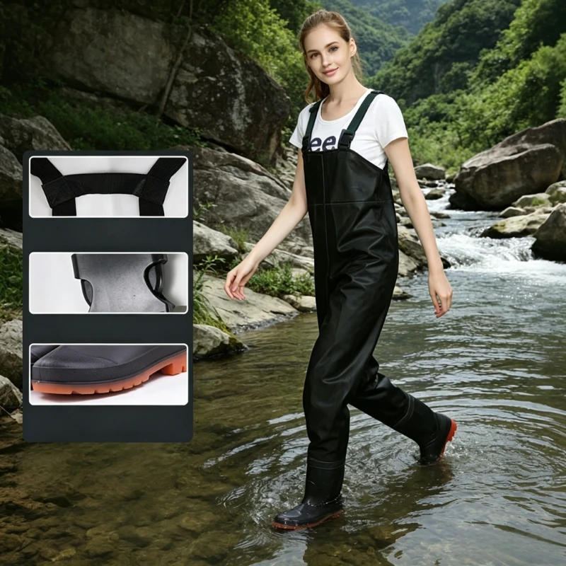 Light Thicken Fishing Jumpsuit Professional Waterproof Wear-resistant Non-slip Breathable Wading Suit Durable Fishing Equipment