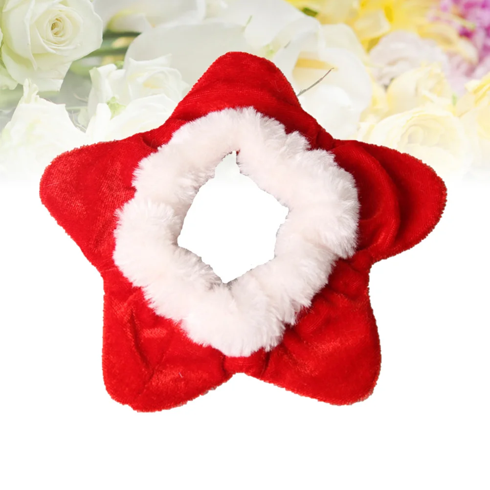 

Cat Collar Red White Five-Pointed For Christmas Dog Cat Holiday Party Accessory Dog Necktie Pet Necktie Collar