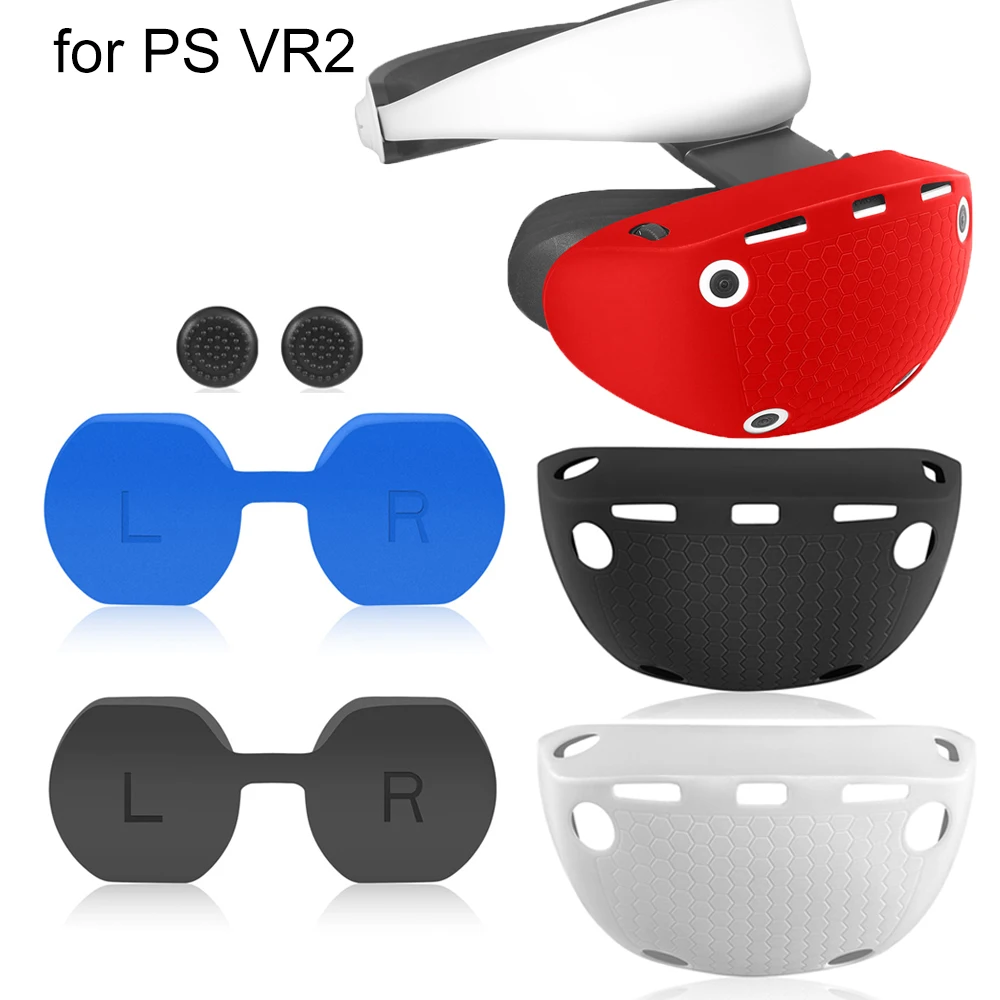 

For PS VR2 Headset Silicone Protective Cover Shell Case for PSVR 2 Lens Caps Handle Keycaps Headset Cover VR Accessories