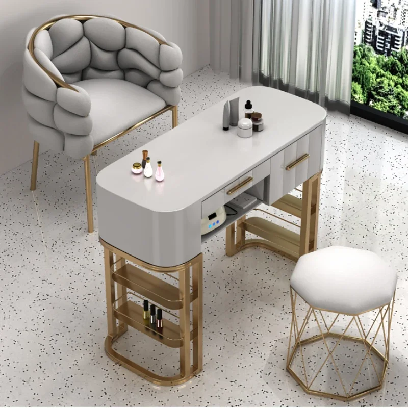 Professionals Modern Nail Table Exquisite Receptionist Salon Japanese Manicure Table Golden Mesa De Manicure Furniture