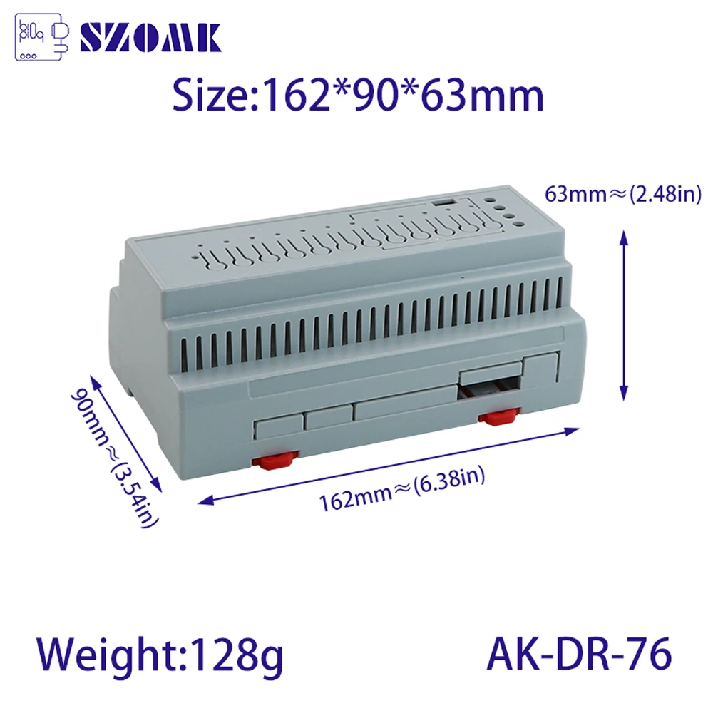 Instrument Box of plastic 162*90*63mm electric energy meter Din Rail Enclosure