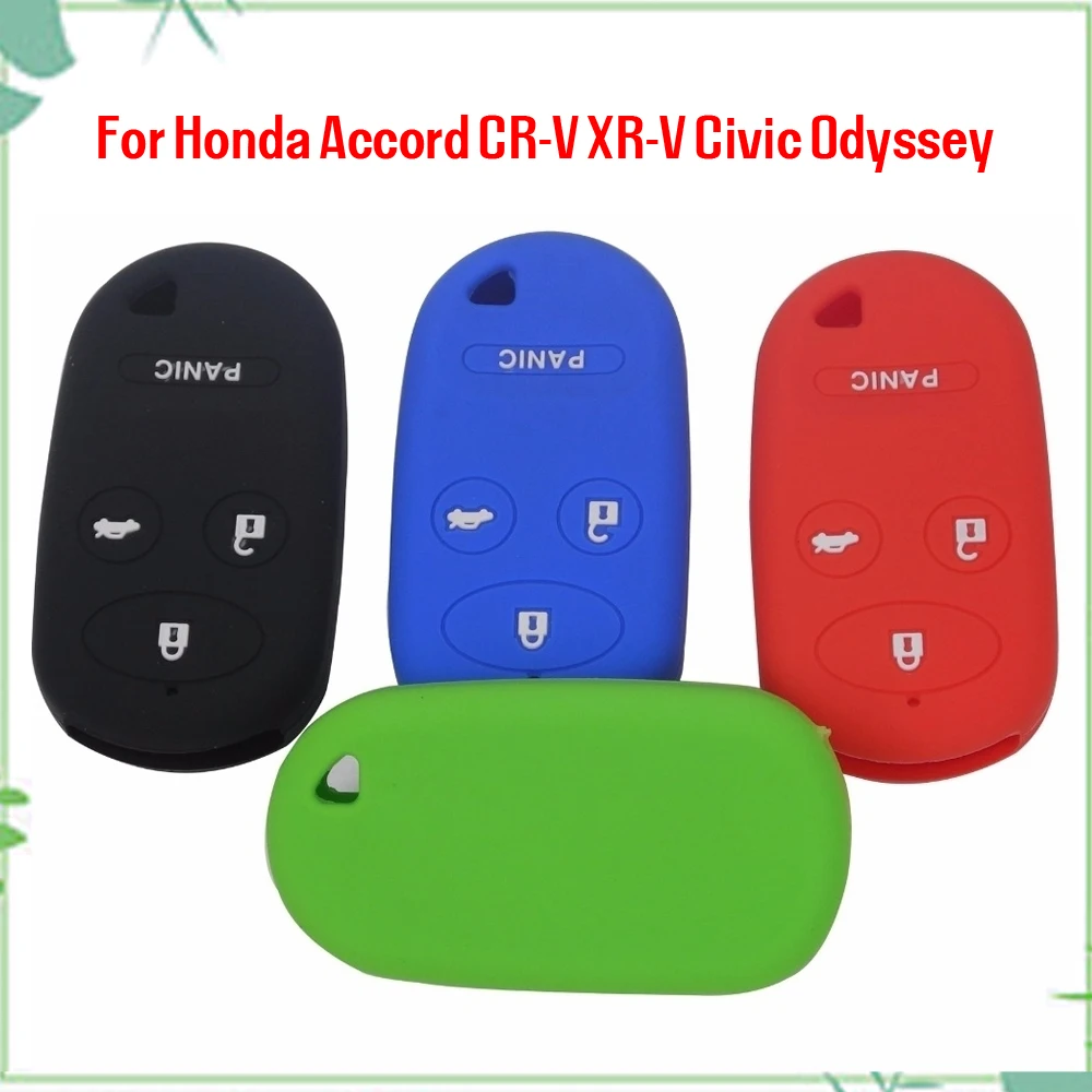 Jingyuqin New 4 Buttons Silicone Car Key Cover For Honda Accord CR-V XR-V Civic Odyssey City Fit Crider Vezel Jade Remote Case