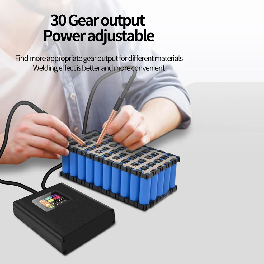 Saldatrice a punti digitale 18650 dispositivo di saldatura a batteria al litio con amperometro per saldatrice a punti in fogli di nichel puro