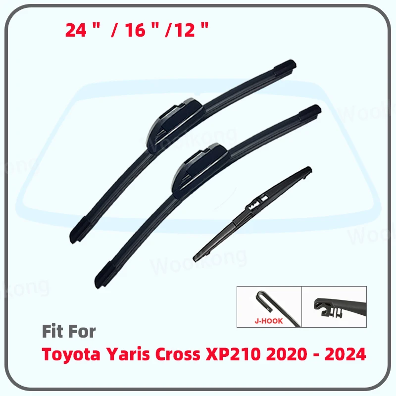 LHD Front Rear Wiper Blade For Toyota Yaris Cross XP210 2020 - 2024 Windshield 24