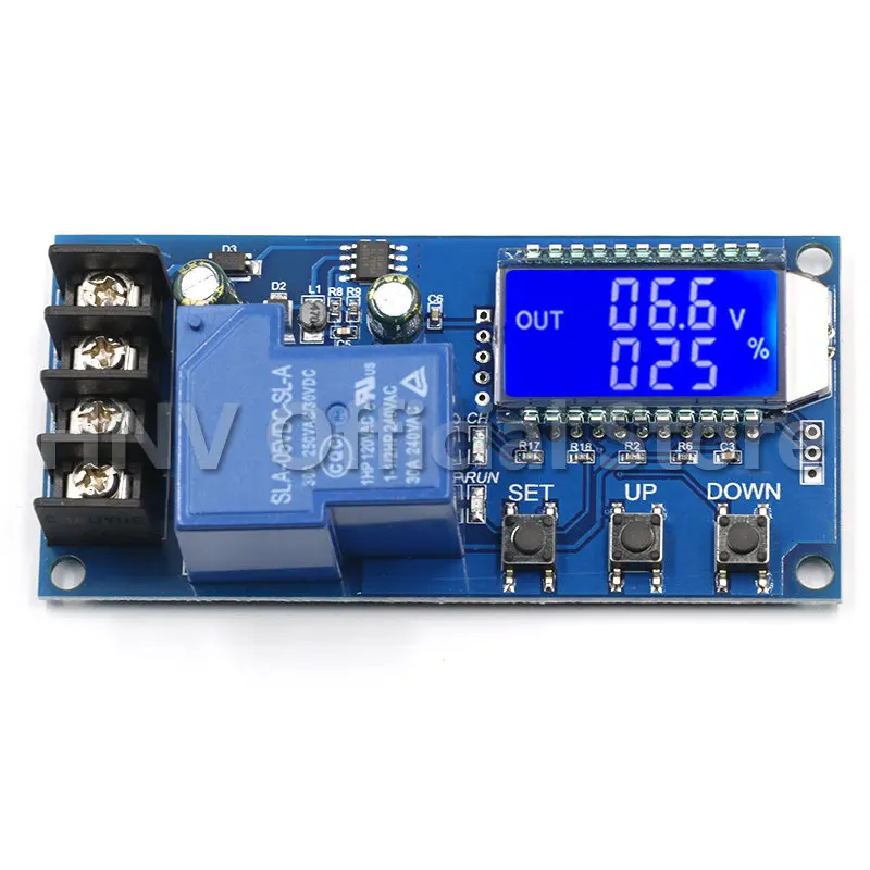 10A 30A 6-60V Lead-acid Solar Storage Battery Charger Control Module Digital Overcharge Protection Control Switch LED indicator