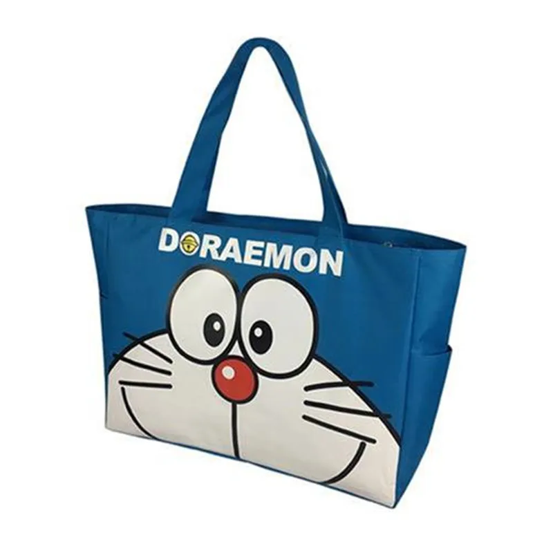 

Jingle Cat cute cartoon handbag travel shopping bag Doraemon fashion canvas shoulder bag