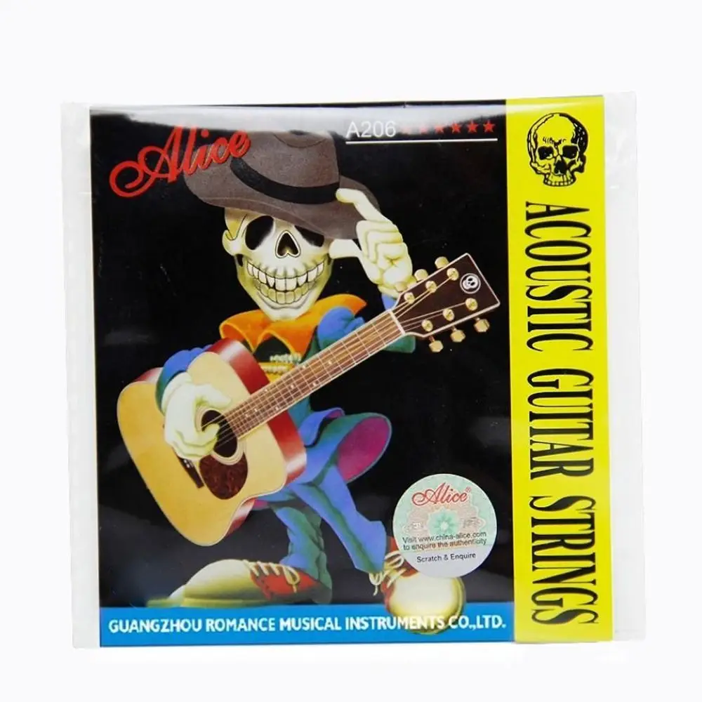 

A206 Series Alice Guitar Strings 0.11inch Steel Acoustic Guitar Strings Long Life 0.28mm Guitar 6 Strings