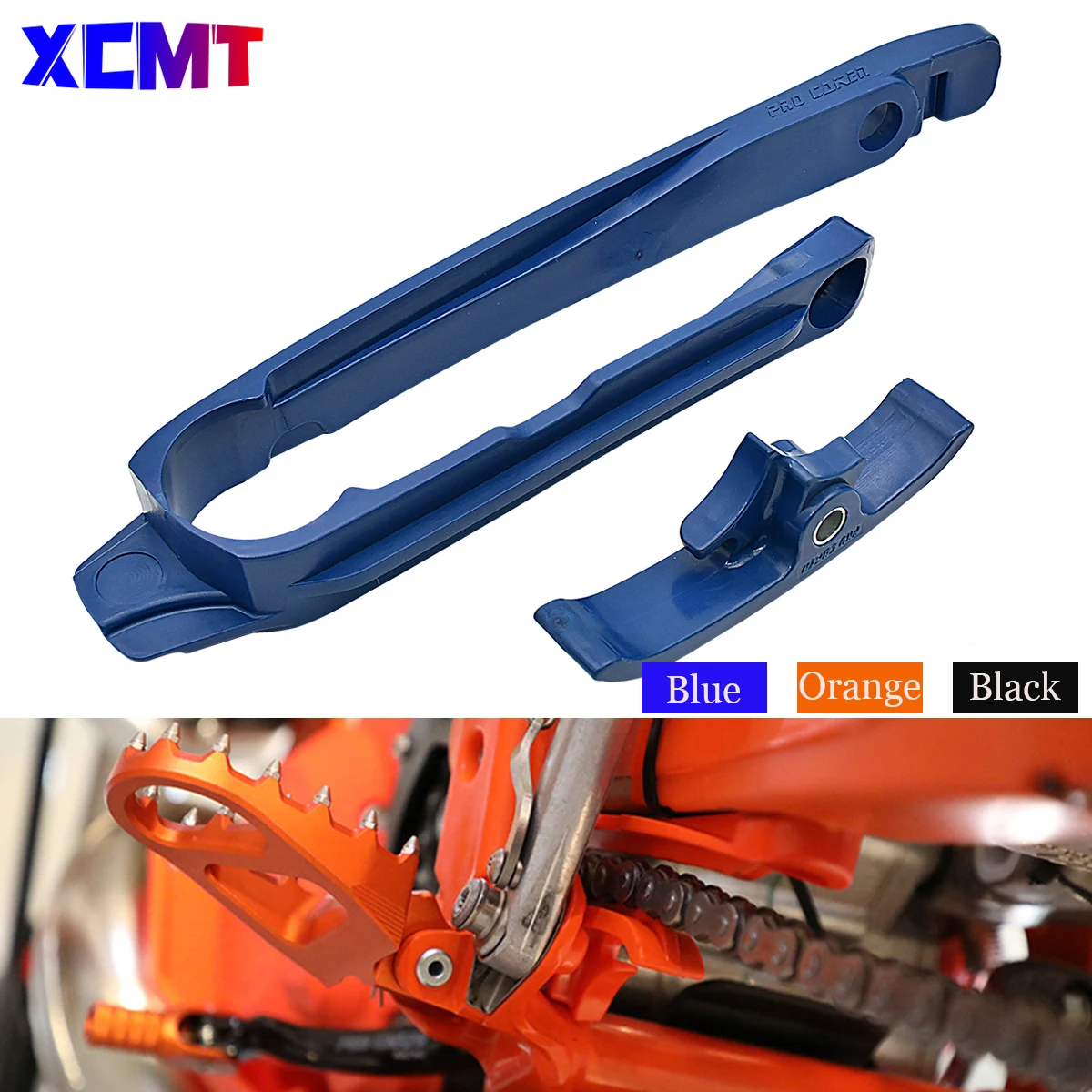 Accessori moto forcella piatta cursore catena in gomma per KTM FC FE FS FX TC TE TX EXC EXC-F SXF XC-W 125 150 250 300 350 450 500