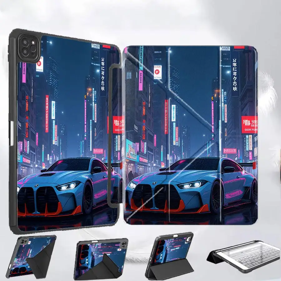 

Tablet Case For iPad Pro 2025 Pro 11th 10th 9th 8th 7th 12.9inch Air 4 5 M3 M2 M4 11inch Mini 6 7 Holder Cover Cool Blue Car