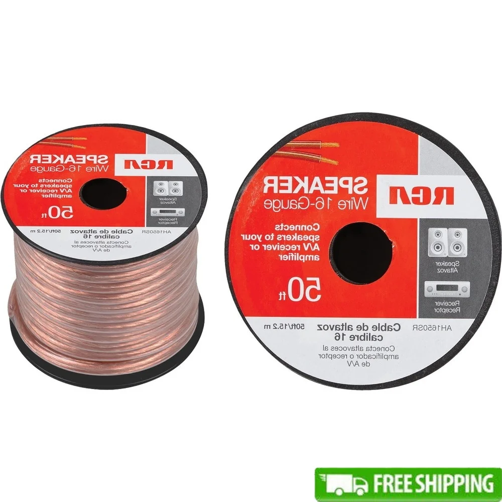 

50 футов 16AWG многожильный провод для динамика, усилитель для домашнего кинотеатра, приемник, идентификационная изолированная куртка, качественная звуковая катушка
