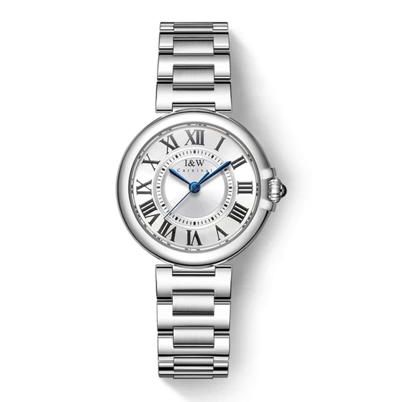 CARNIVAL Fashion Quartz Watches for Woman High End Switzerland Watch Sapphire Glass Stainless Steel Waterproof Reloj Para Mujer