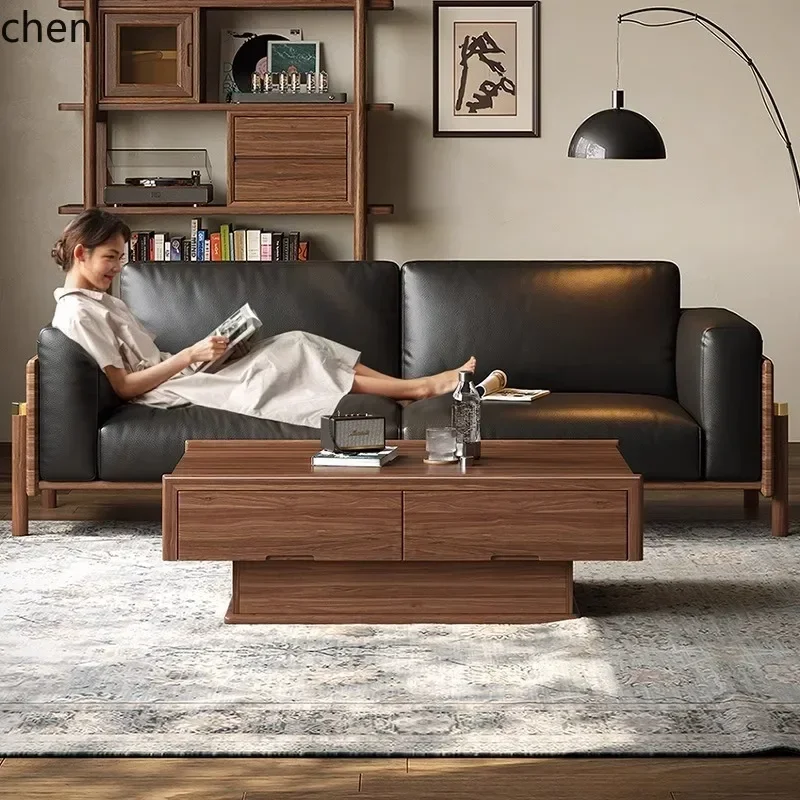 

DSA Solid Wood Sofa Chinese Style Living Room Straight Row Bedroom Combination Sofa Modern Simple New Model