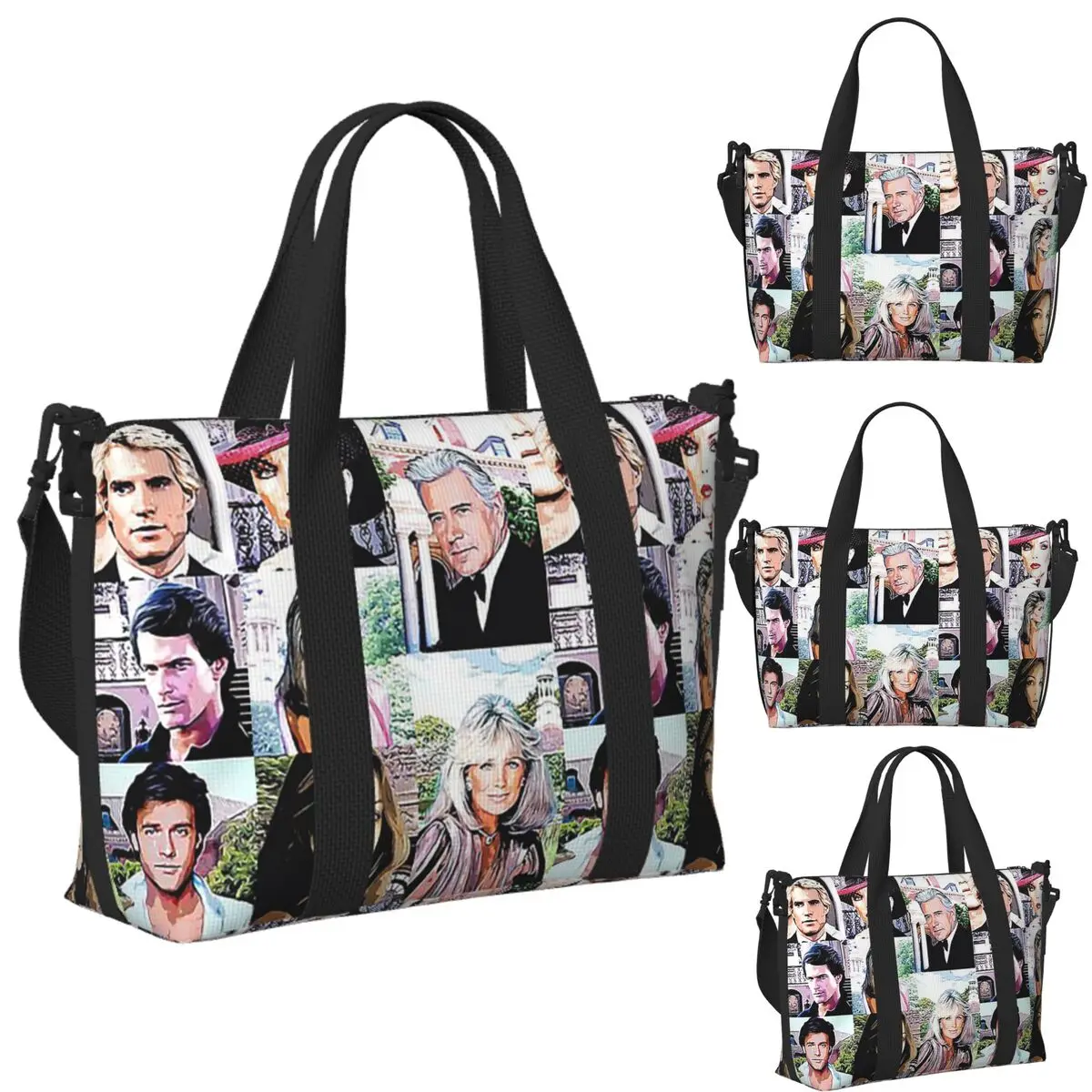 

Custom Dynasty - The Carringtons Beach Travel Bag Large Capacity Tote Bags for Gym Sport Women Shopping Duffle Shoulder Bag