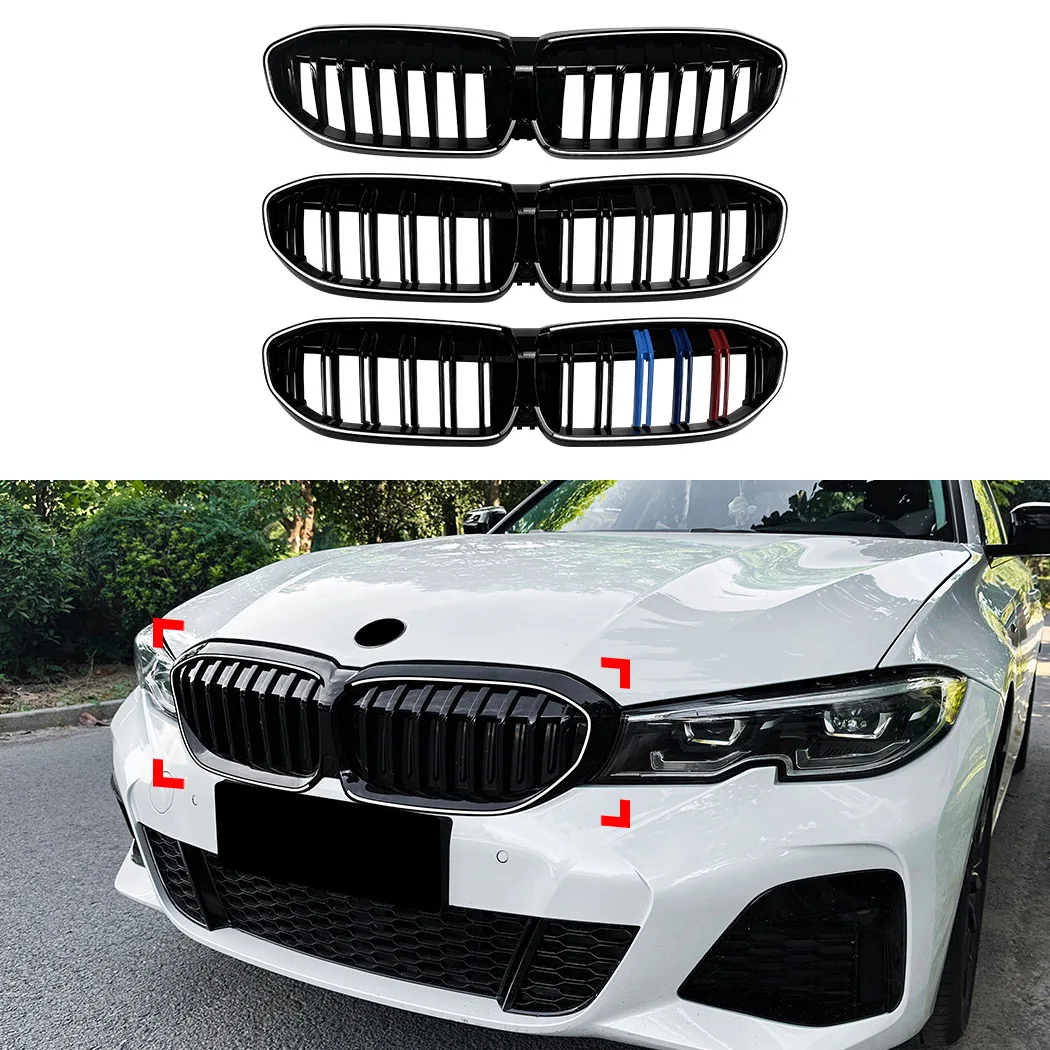 

G20 LED Light Kidney Grille Car Front Bumper Racing Grill Accessories For BMW 3 Series G20 G21 2019-2022
