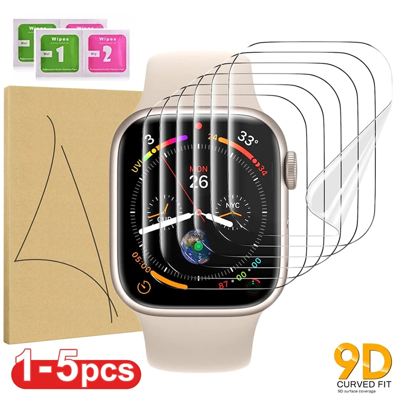 Hydrogel Film For Apple Watch Ultra 1 2 49mm Full Screen Protector for iWatch Series 9 8 7 se 6 5 41mm 45mm 44mm 40mm 42mm 38mm