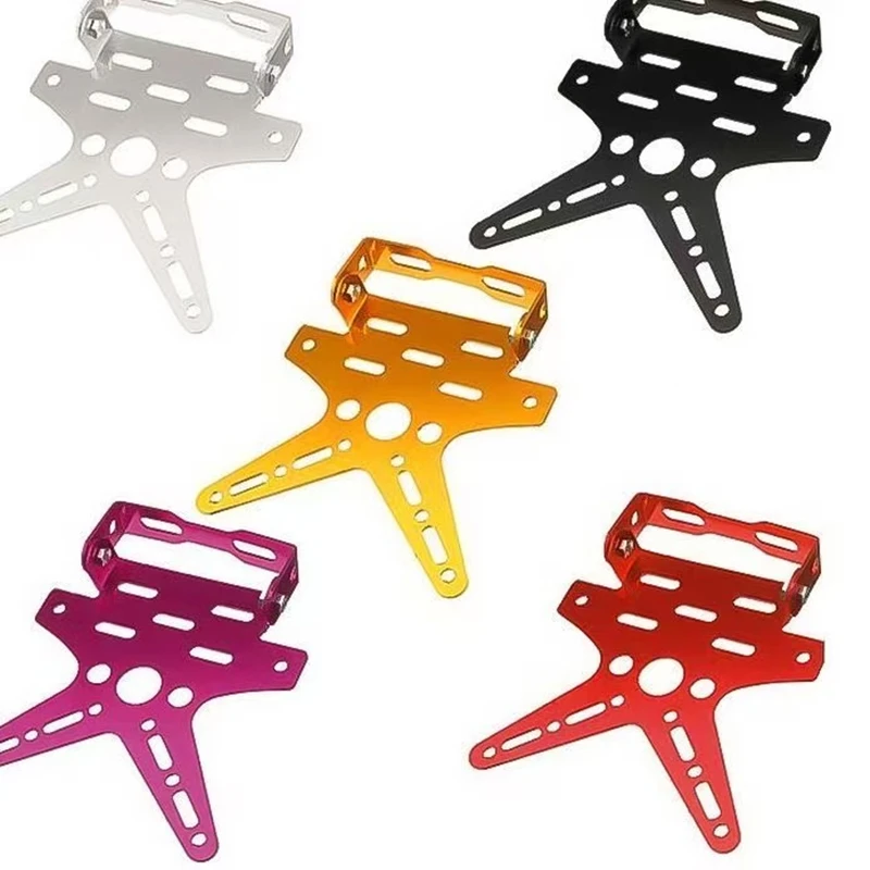 Motorcycle License Plate Rack Universal Electroplating CNC Aluminum Alloy Adjustable Motorcycle License Plate Frame Number Cover