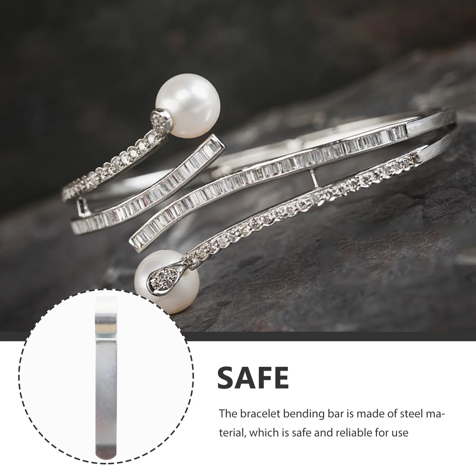 Steel Bracelet Bending Bar Jewelry Making Accessories Smooth Surface Easy Carry Store Professional Personal Use