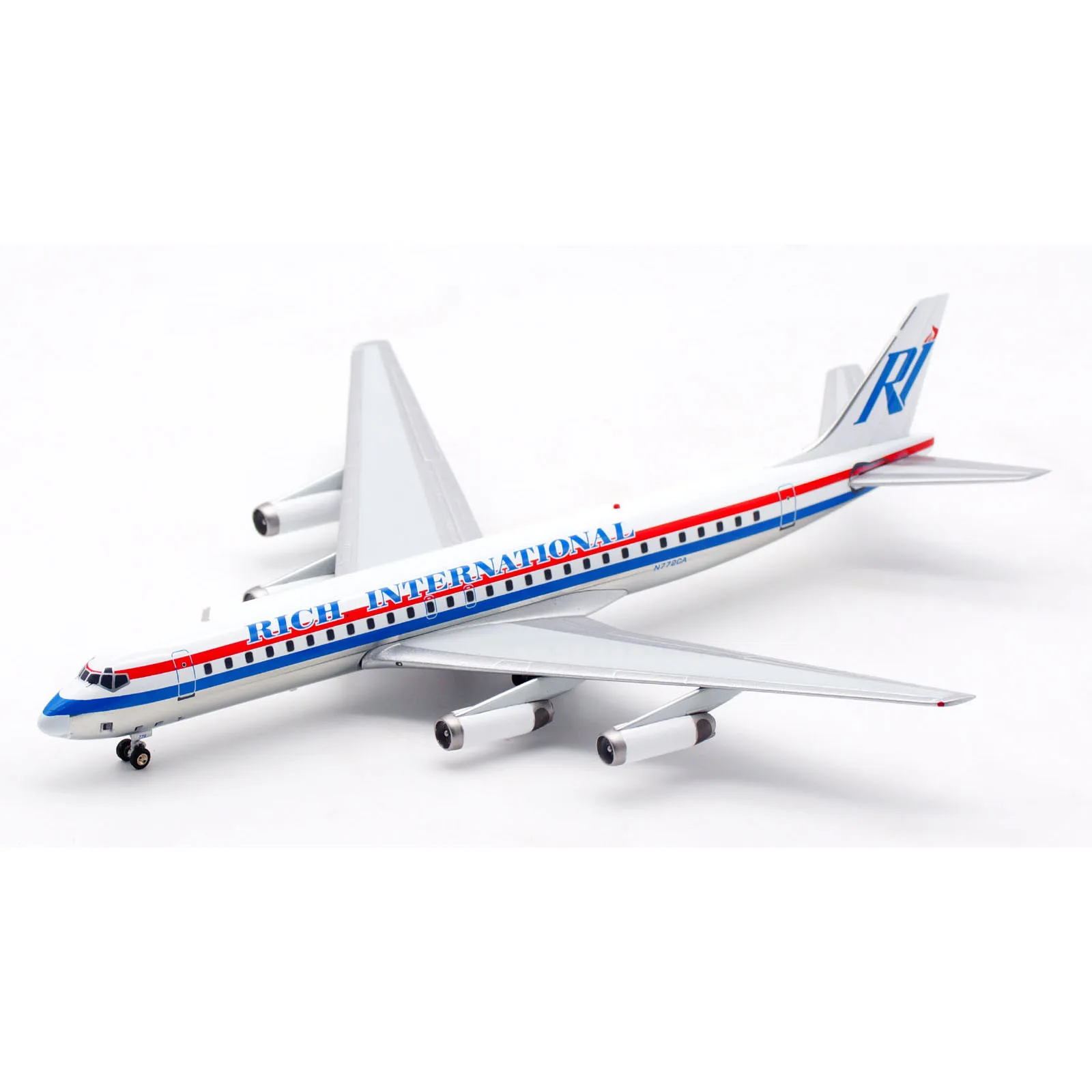 IF862JN0619 Liga Avião Colecionável INFLIGHT 1:200 RICH INTERNATIONAL McDonnell Douglas DC-8-62 Diecast Aircraft Model N772CA