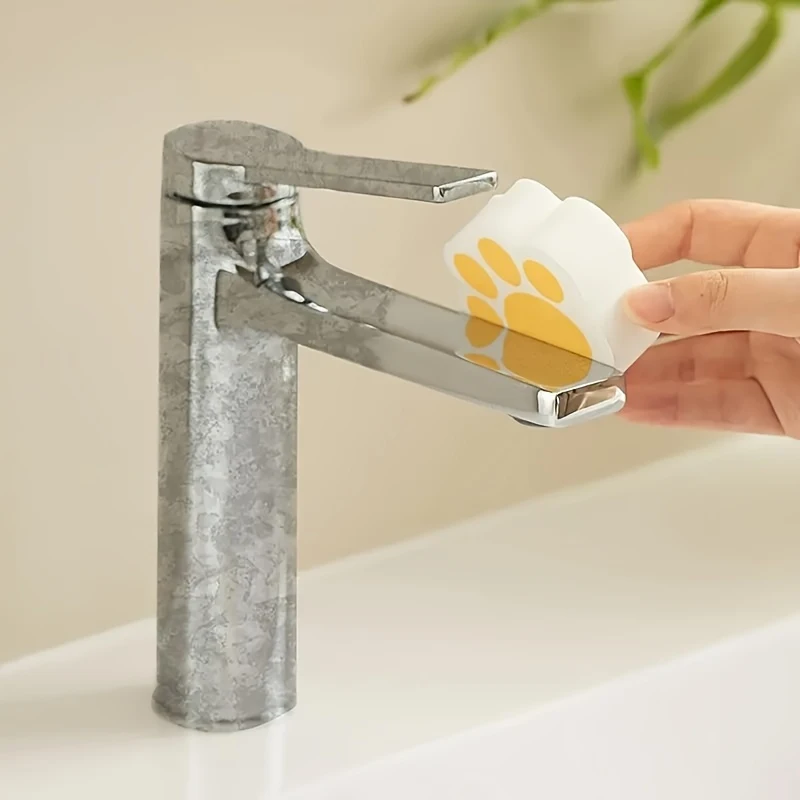 1Pcs Magic Mirror Cleaning Sponge,Cleans Bathroom Glass And Faucets Without Leaving Marks Or Residue,Scrubbing Pads For Kitchen