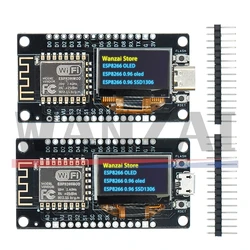 NodeMCU ESP8266 scheda di sviluppo con Display OLED da 0.96 pollici CH340G ESP-12F modulo WiFi TYPE-C USB per Arduino/micropyone