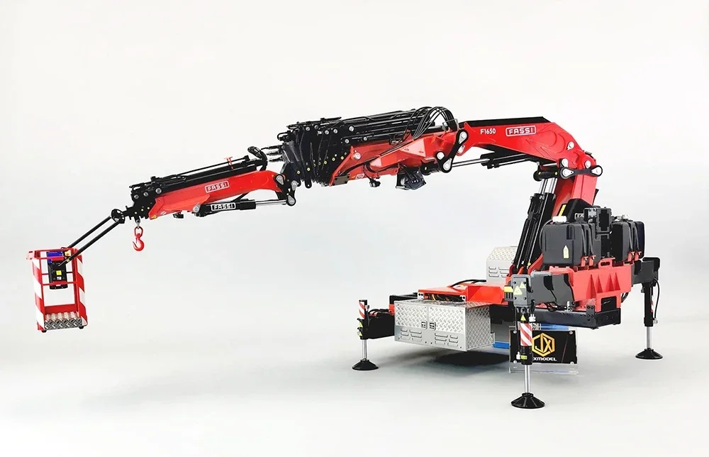 F1650 Heavy Duty Truck Mounted Crane 1/14 RC Hydraulic Truck Mounted Crane RTR Construction Machinery Crane Model Toy