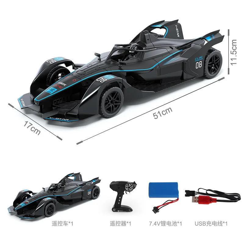 Meizhi Large 1:10 Formula Electric Remote Control Car Rc Drift High-speed Car Toy Simulation Model Display Children\'s Gifts Toy