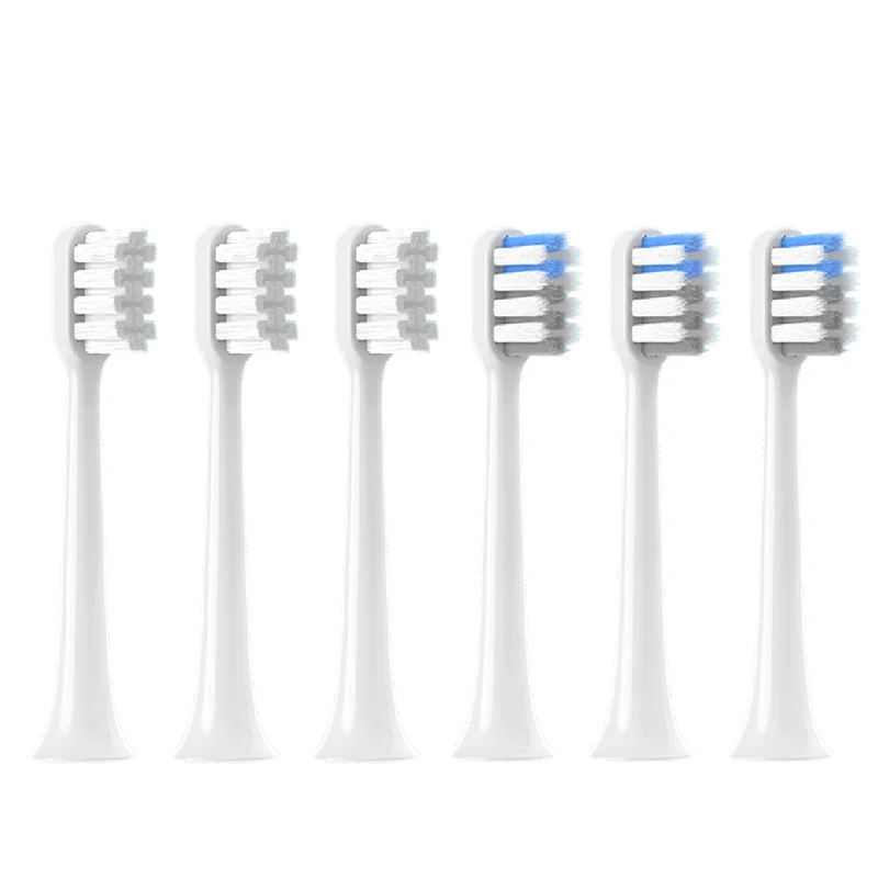 6pcs for XIAOMI T200 Replacment Brush Heads Sonic Electric Toothbrush Soft DuPont Bristle Suitable Nozzles Vacuum Packaging