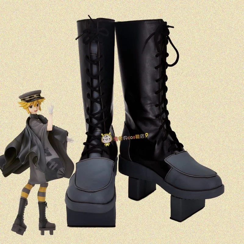 Thousand Cherry Trees Blossoms Senbonzakura Len Cosplay Shoes Boots Halloween Costumes Accessory Custom Made