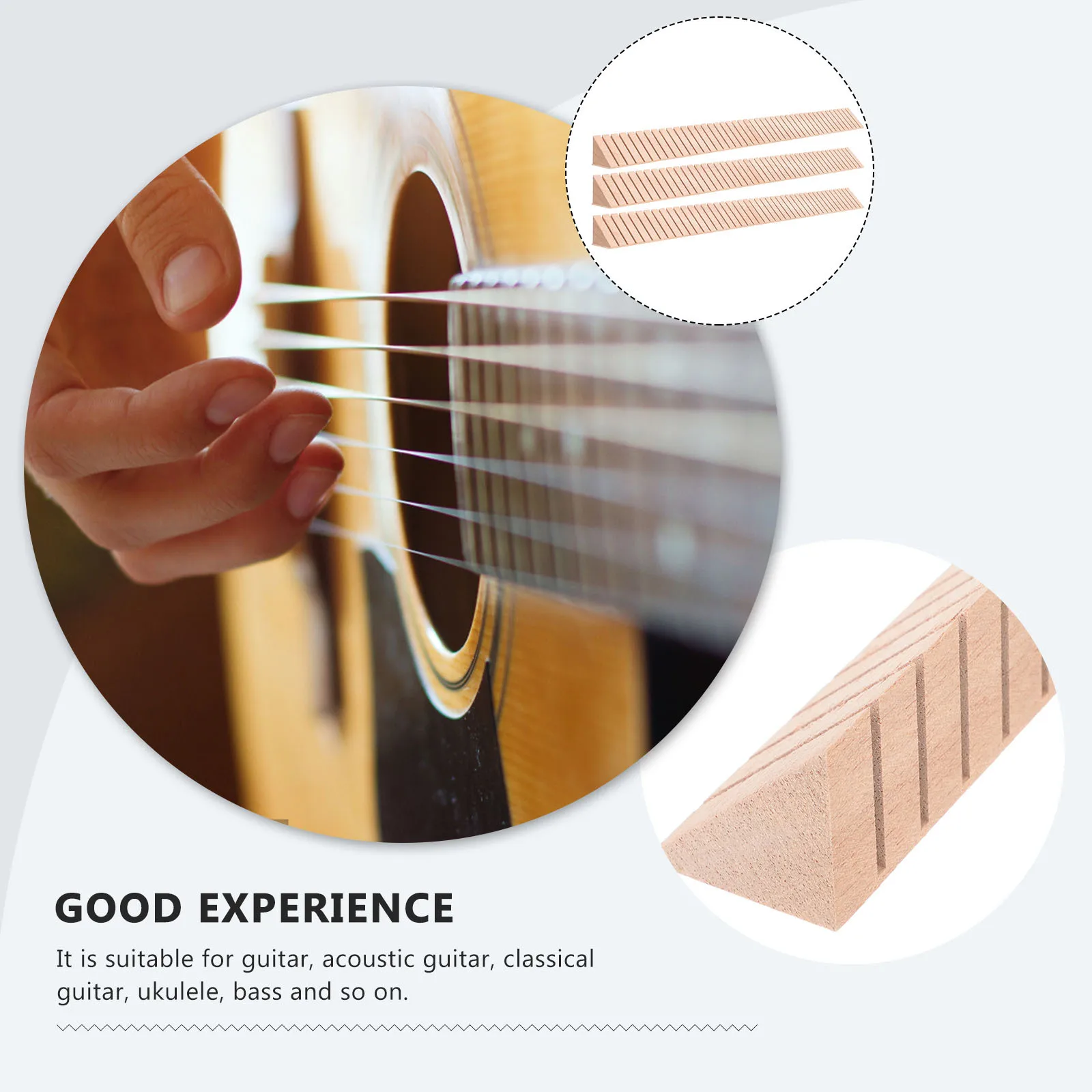 

3Pcs Wooden Guitar Binding Purfling Strip Flexible Decorative Edging for Acoustic Classical Ukulele Bass Guitar