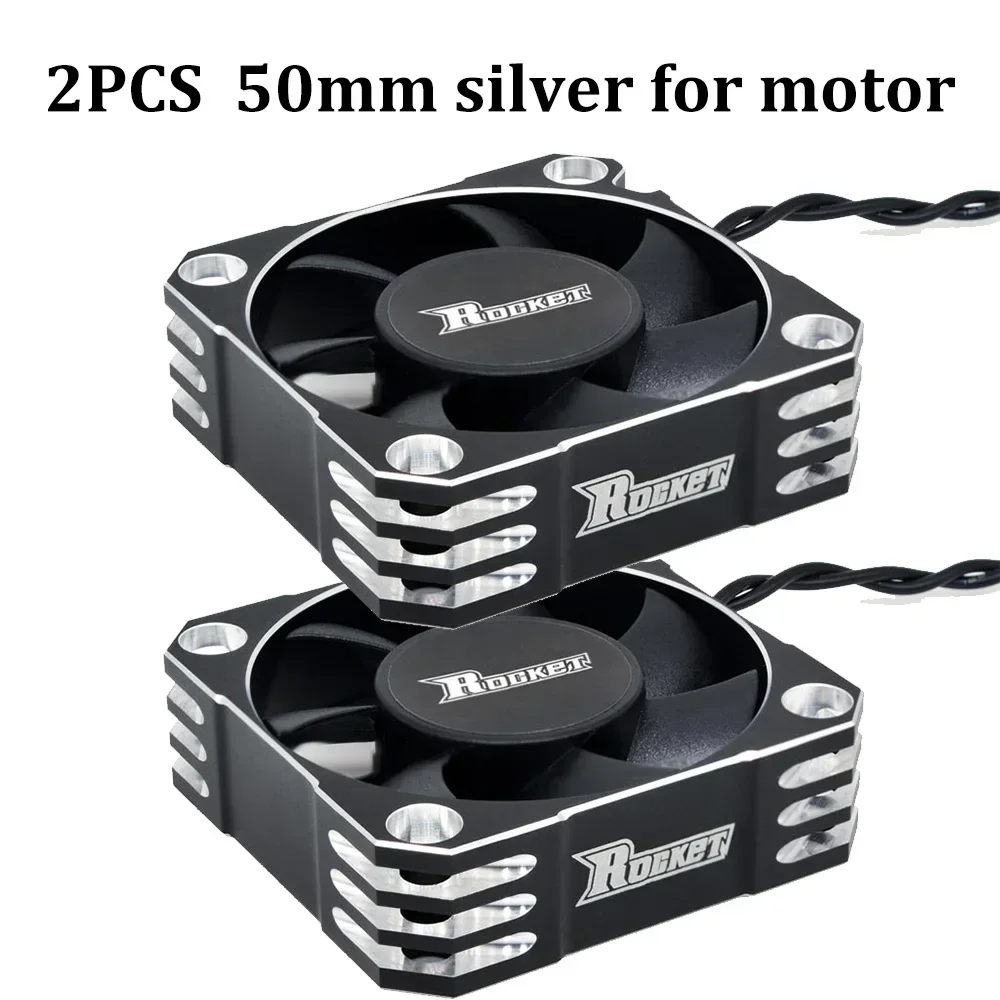 2PCS OVERTREFFEN HOBBY Koelventilator 25/30/35/40/50mm Raket Warmteafvoer Fans Metalen Motor Fan Cover voor Borstelloze Motor RC AUTO