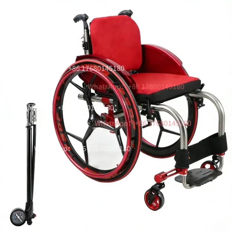 Custom Manual Aluminum Wheelchair Bicycle Front Fork Rear Shock Absorber Special New High-Pressure 300PSI Inflator Portable