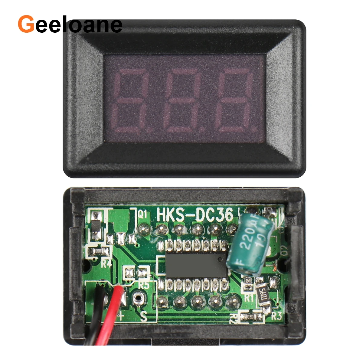 0.36 "LED الرقمية أنبوب الفولتميتر تيار مستمر 2.5-30.0 فولت 2 أسلاك 3 شاشة ديجيتال متر لتقوم بها بنفسك عالية الدقة مكافحة الضمان