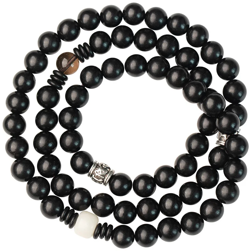 108 Beads 8mm Ebony Wood Buddhist Prayer Bracelet Multi Wrap Hand Chain for Men Women 2026 New Style Gifts