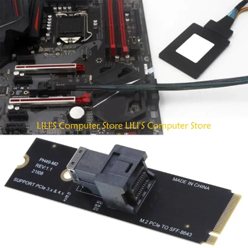 A52B M.2 PCIE إلى SFF-8643 بطاقة توسيع الكمبيوتر المكتبي M.2 لـ NVME لمحول بطاقة التوسع للكمبيوتر المكتبي