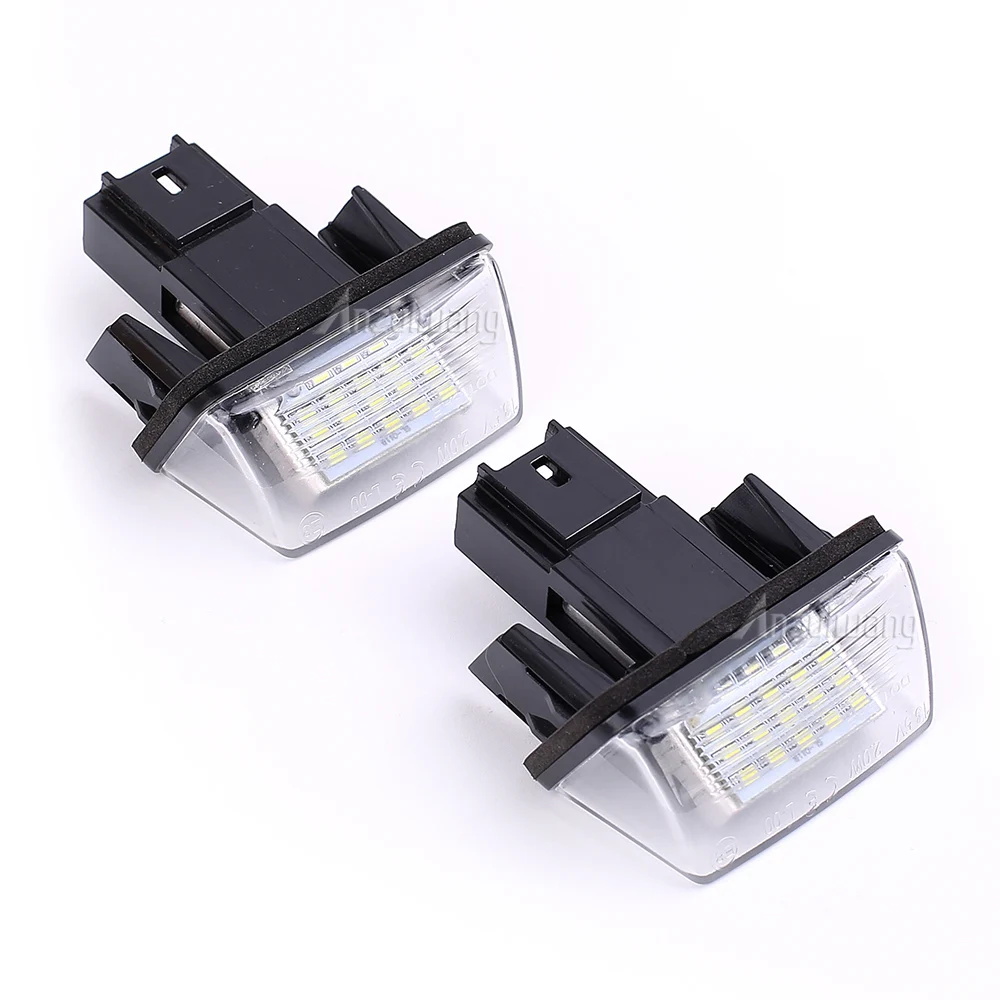 

For Peugeot 206 207 307 308 406 407 For Citroën C3 C4 C5 BERLINGO SAXO XSARA 2pcs Canbus LED License Number Plate Lights Bulbs
