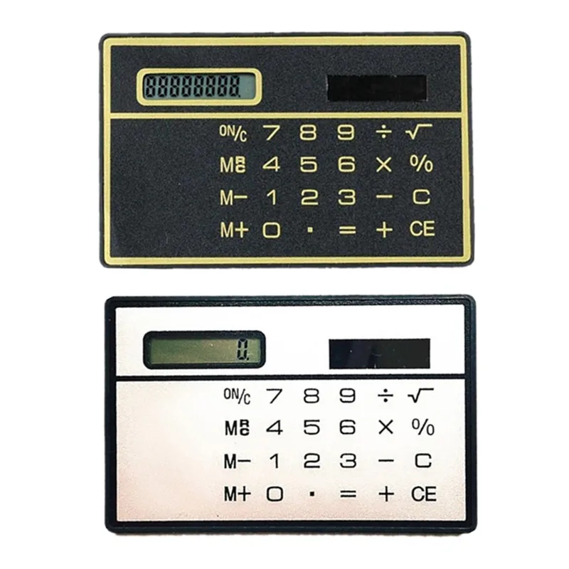 

Мини-калькулятор на солнечной энергии, 8-значный базовый стандартный калькулятор, 8,5x5,3 см