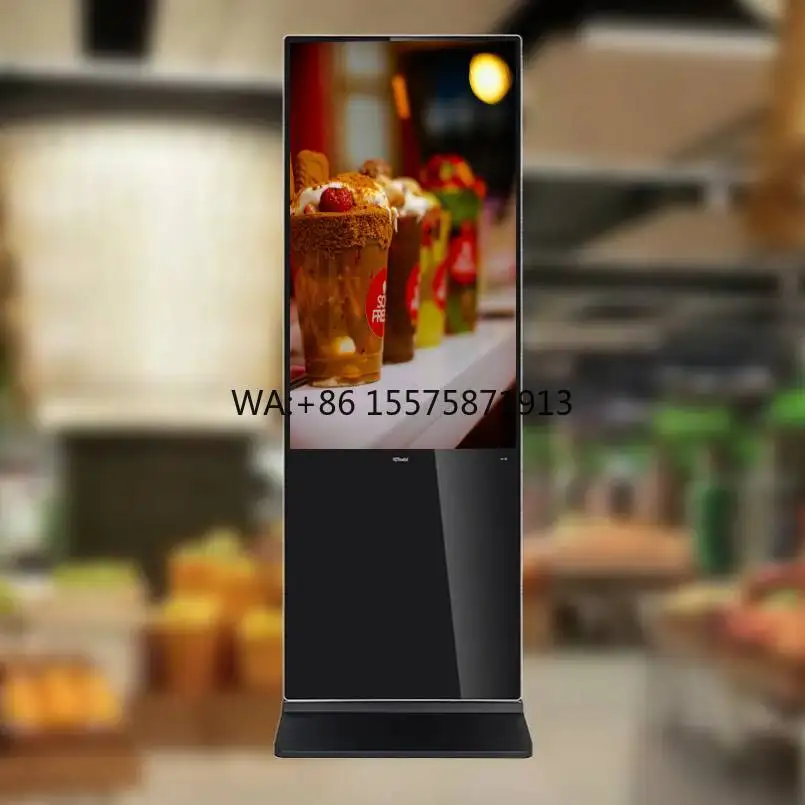 

50-Inch Digital Signage LCD Advertising Screen with Touch Screen Floor Stand Installation for Application