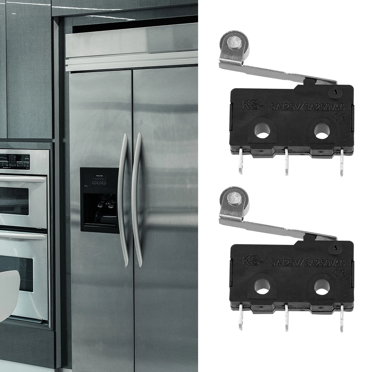 12pcs Waterproof Micro Limit Limit Switch Roller Snap Action Switch For Oven Microwave Refrigerator Interlock