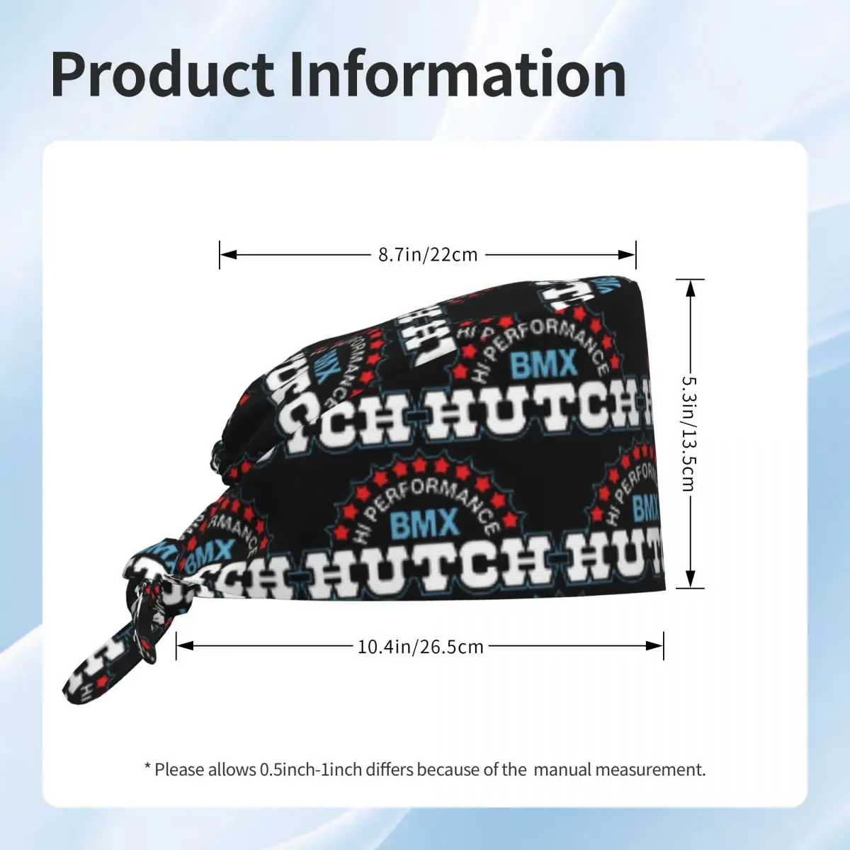Hutch Hi-Performance BMX Red White Blue Black Tim Judge Scrub Hat Doctor Working Surgical Cap Adjustable Nursing Caps Dentist