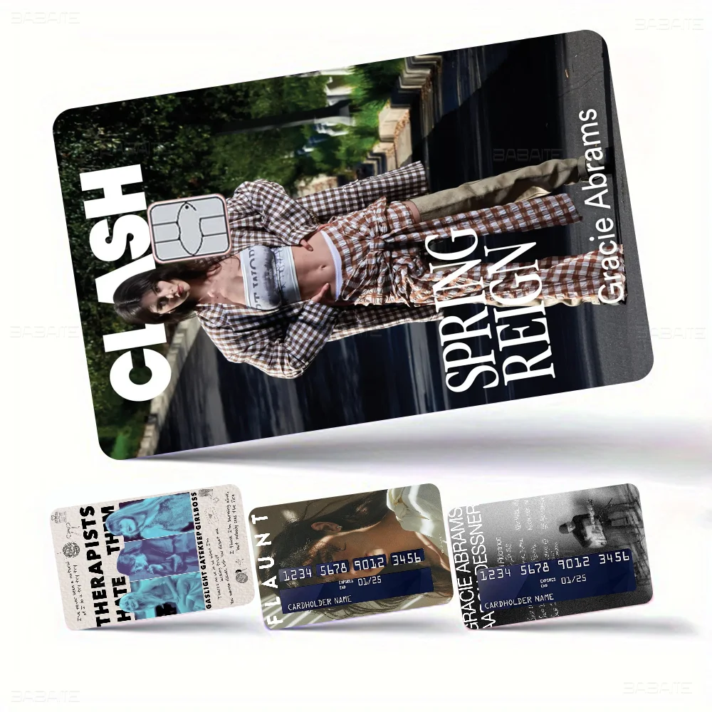 

2023 Pop Music Album GRACIE ABRAMS Cartoon Credit Card Skin Stickers For Bank Card Bus Metro Card Sticker Waterproof Women Gift
