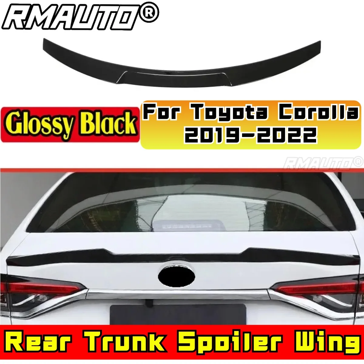 

Car Rear Trunk Spoiler Body Kit ABS Plastic Car Rear Spoiler Wing For Toyota Corolla Sedan 2019 2020 2021 2022 Car Accessories