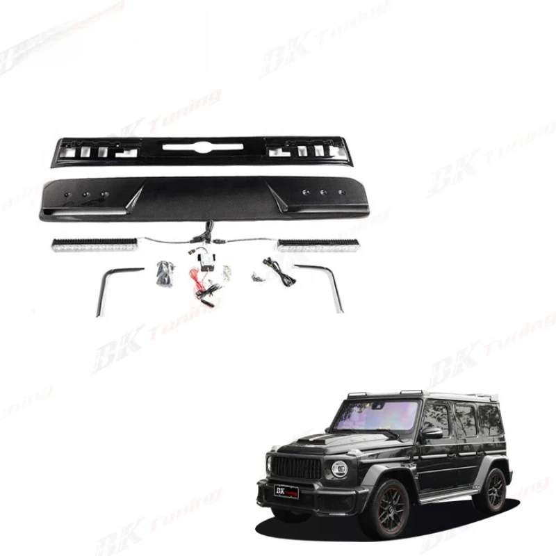

BK Tuning G Class W464 Детали внешнего освещения автомобиля 2-глазый передний верхний фонарь Сухой карбоновый потолочный фонарь для W464 Потоховой фонарь