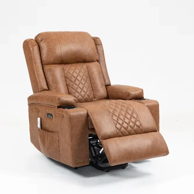 أريكة كرسي كهربائية حديثة ومريحة بمقعد واحد مع كرسي رفع قابل للتعديل للتدفئة والتدليك لكبار السن #3